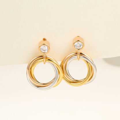 [Renovia Jewelry]TRINITY ON DIAMOND  EARRINGS