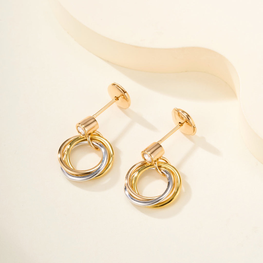 [Renovia Jewelry]TRINITY ON DIAMOND  EARRINGS