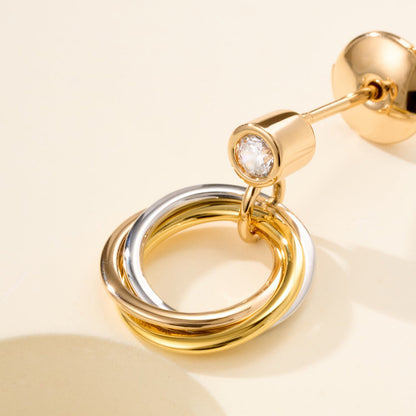 [Renovia Jewelry]TRINITY ON DIAMOND  EARRINGS