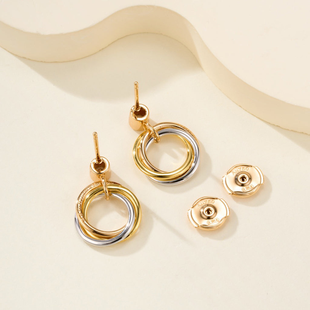 [Renovia Jewelry]TRINITY ON DIAMOND  EARRINGS