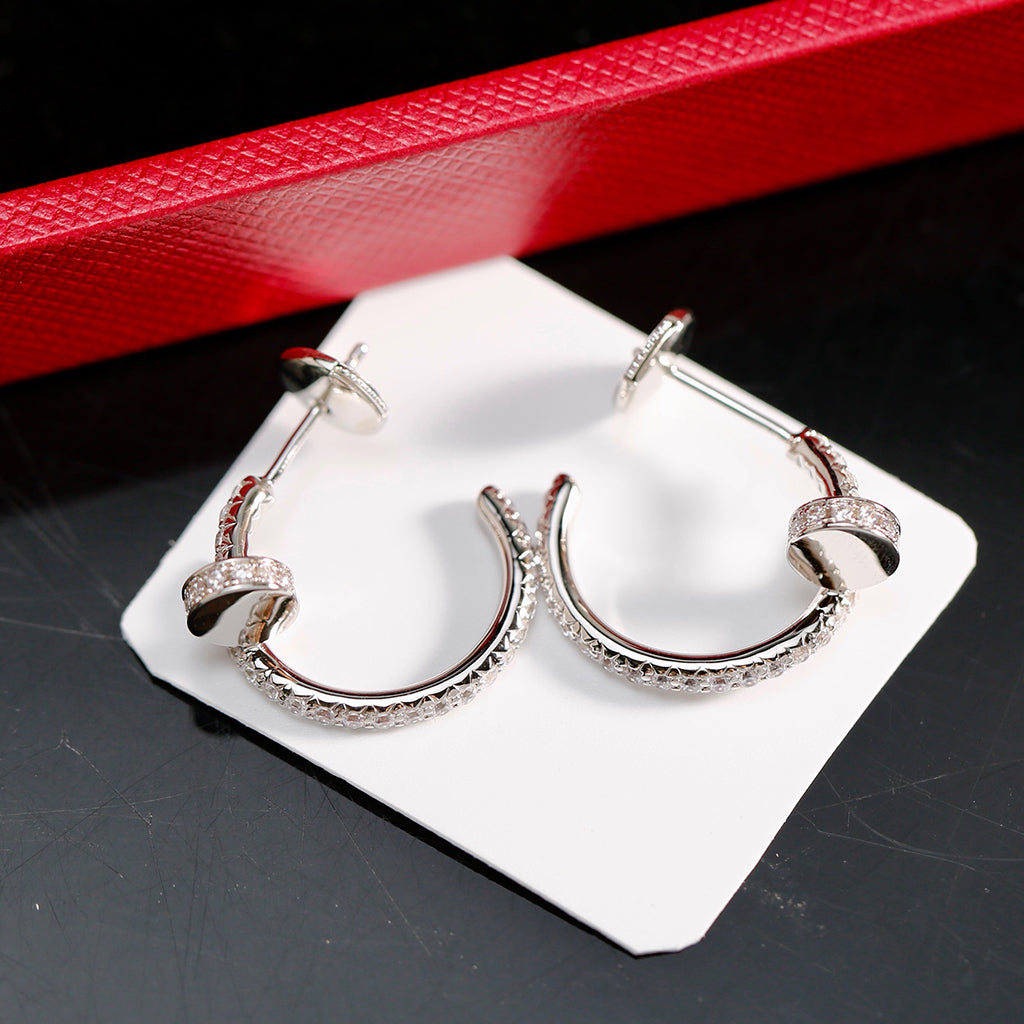 [Renovia Jewelry]JUSTE FULL DIAMOND SMALL EARRINGS