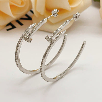 [Renovia Jewelry]JUSTE FULL DIAMOND LARGE EARRINGS