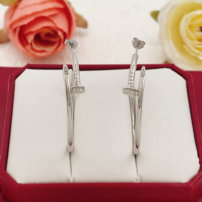 [Renovia Jewelry]JUSTE HALF DIAMOND LARGE EARRINGS