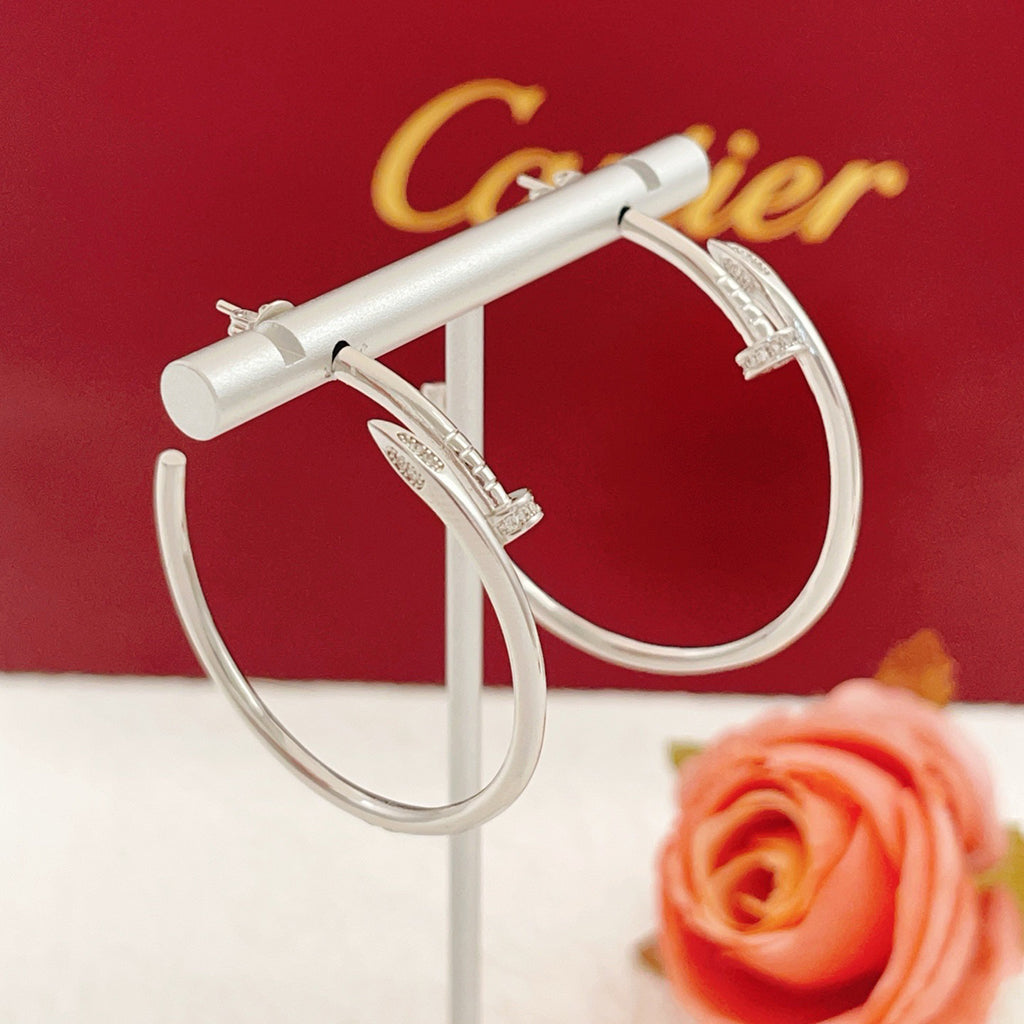[Renovia Jewelry]JUSTE HALF DIAMOND LARGE EARRINGS