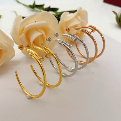 [Renovia Jewelry]JUSTE HALF DIAMOND LARGE EARRINGS