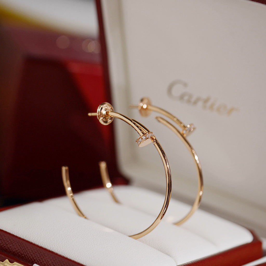 [Renovia Jewelry]JUSTE HALF DIAMOND LARGE EARRINGS