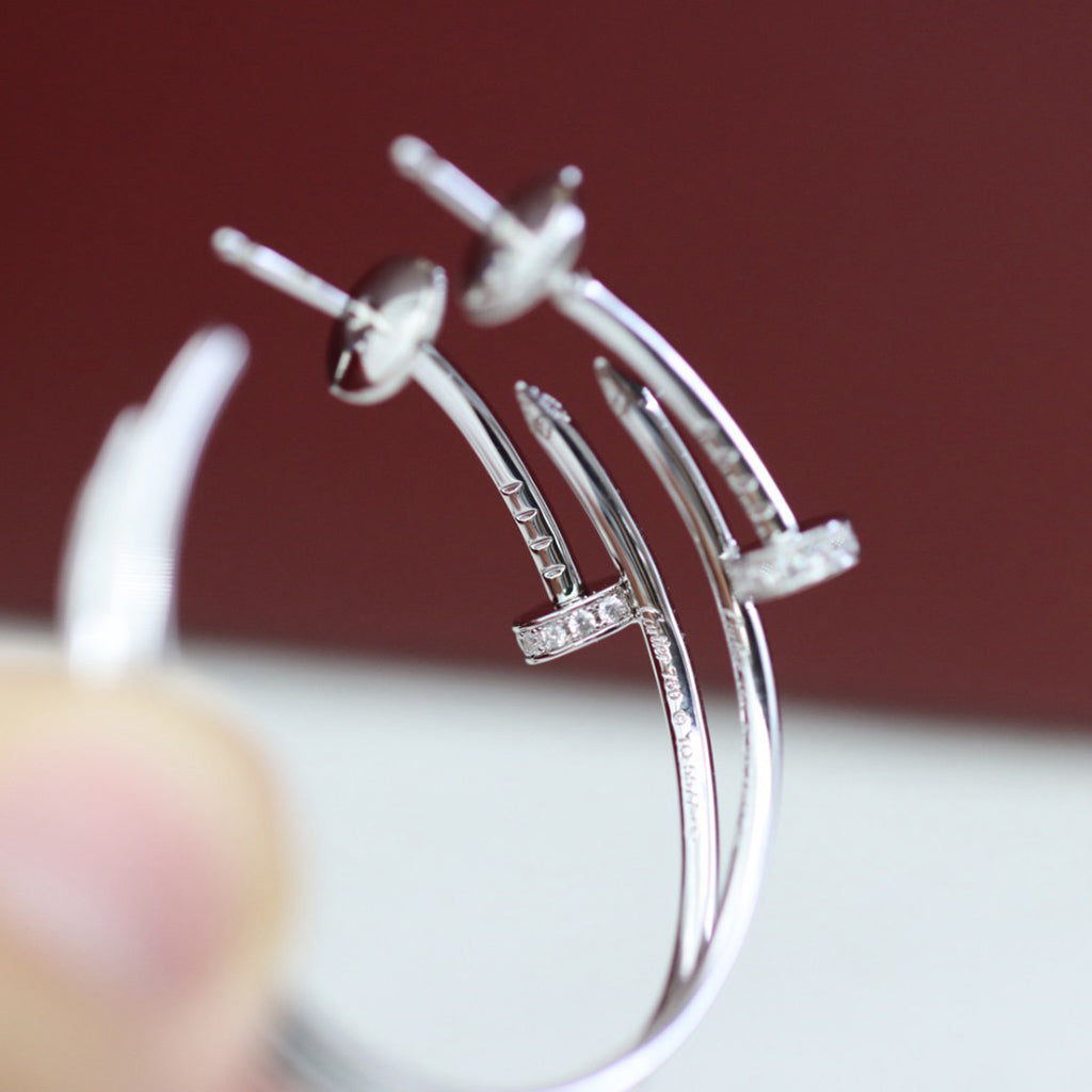 [Renovia Jewelry]JUSTE HALF DIAMOND LARGE EARRINGS