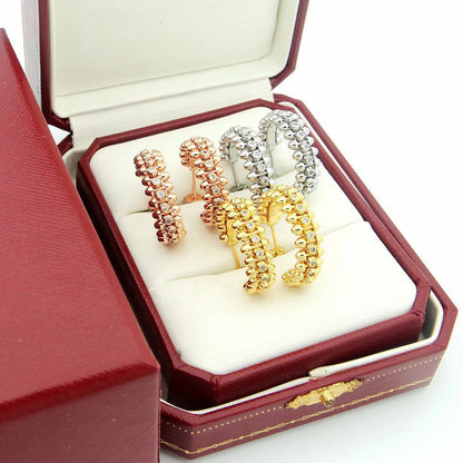 [Renovia Jewelry]CLASH FULL DIAMOND MEDIUM EARRINGS
