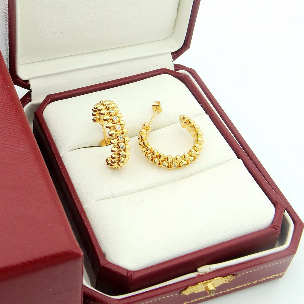 [Renovia Jewelry]CLASH FULL DIAMOND MEDIUM EARRINGS