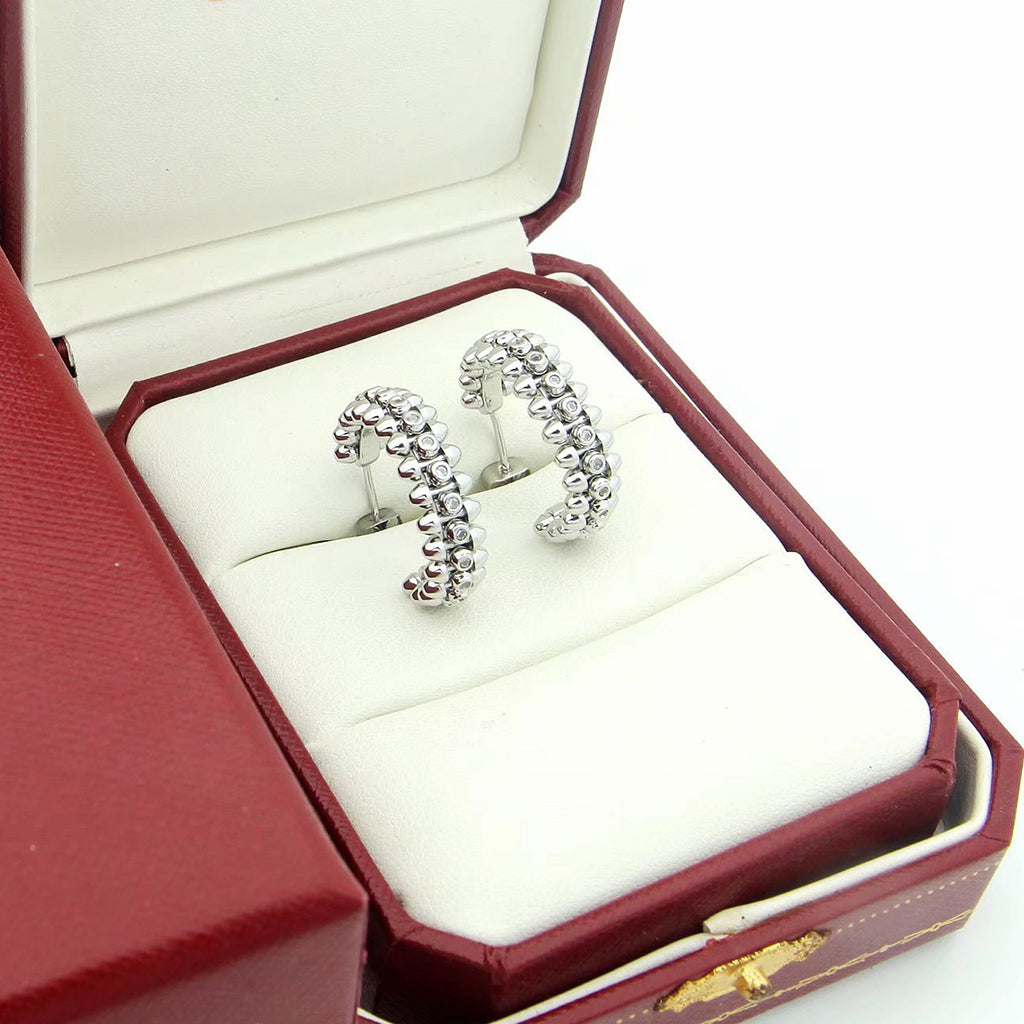 [Renovia Jewelry]CLASH FULL DIAMOND MEDIUM EARRINGS