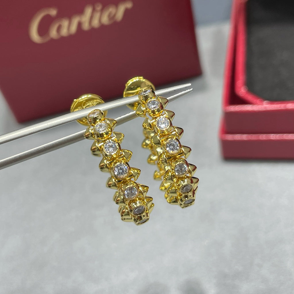 [Renovia Jewelry]CLASH FULL DIAMOND MEDIUM EARRINGS