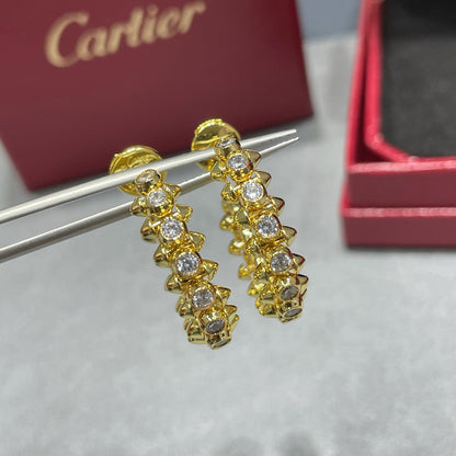 [Renovia Jewelry]CLASH FULL DIAMOND MEDIUM EARRINGS