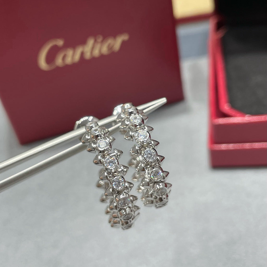 [Renovia Jewelry]CLASH FULL DIAMOND MEDIUM EARRINGS