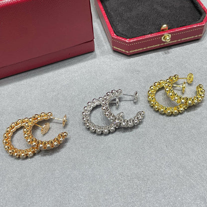[Renovia Jewelry]CLASH FULL DIAMOND MEDIUM EARRINGS