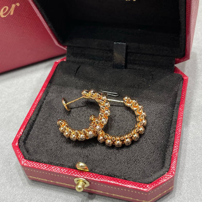 [Renovia Jewelry]CLASH FULL DIAMOND MEDIUM EARRINGS
