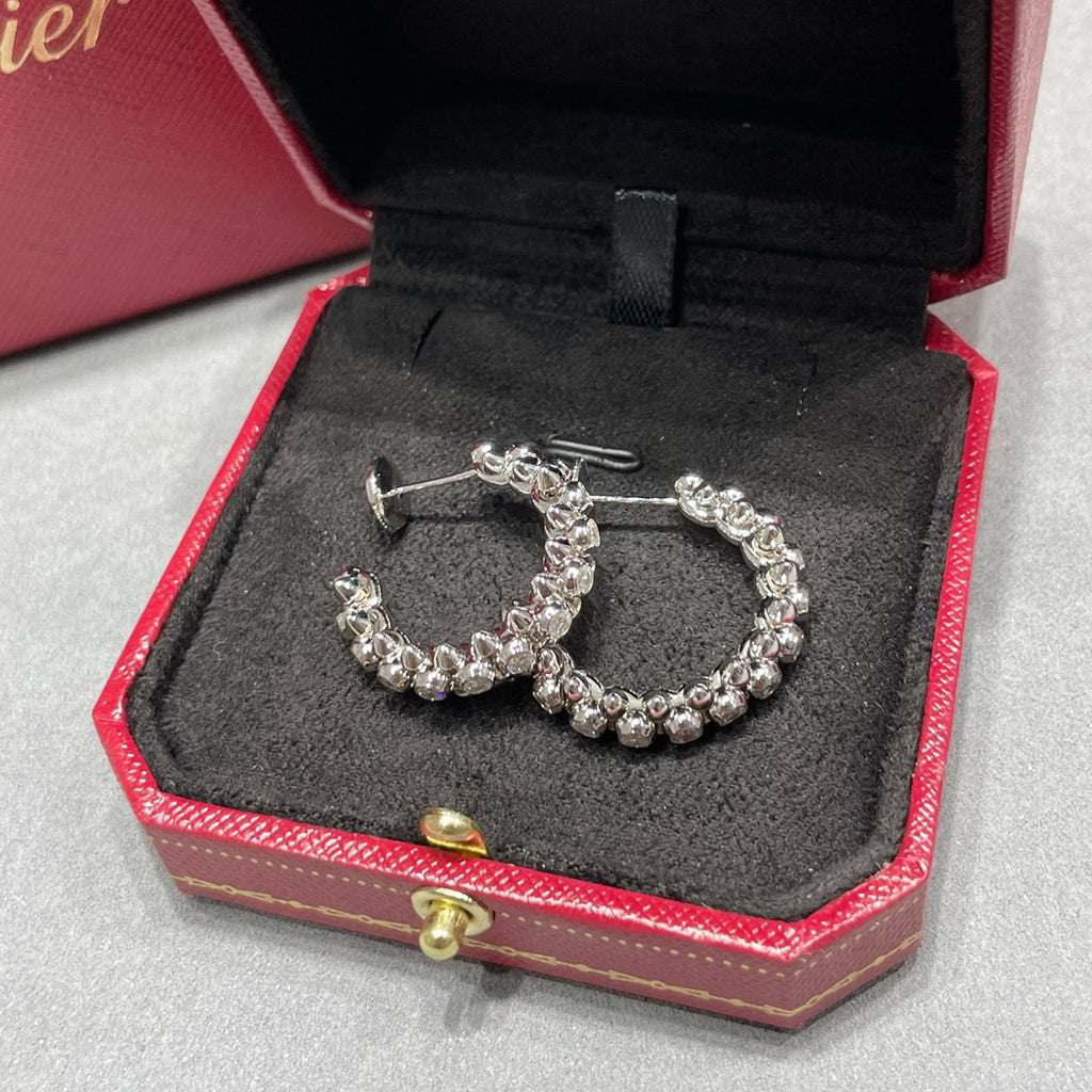 [Renovia Jewelry]CLASH FULL DIAMOND MEDIUM EARRINGS