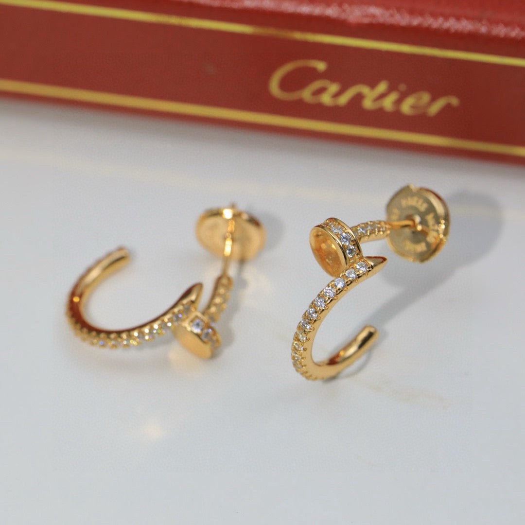 [Renovia Jewelry]JUSTE FULL DIAMOND DOUBLE EARRINGS