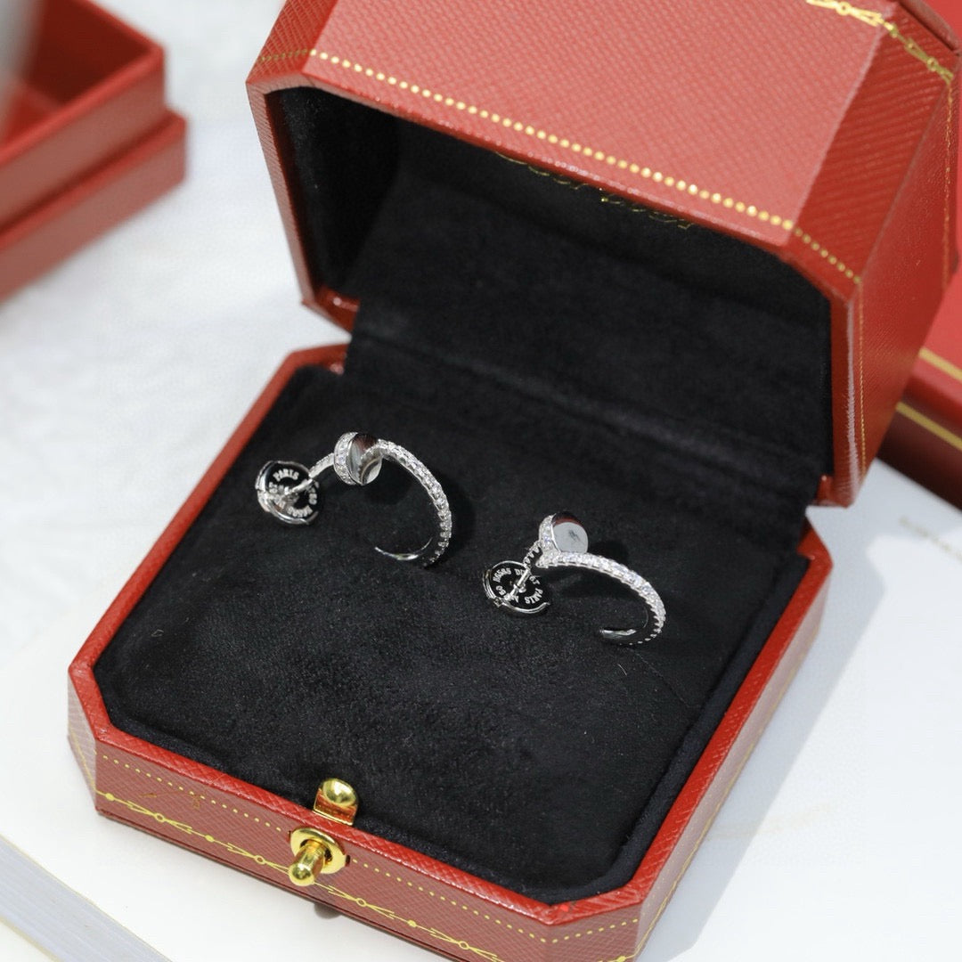 [Renovia Jewelry]JUSTE FULL DIAMOND DOUBLE EARRINGS