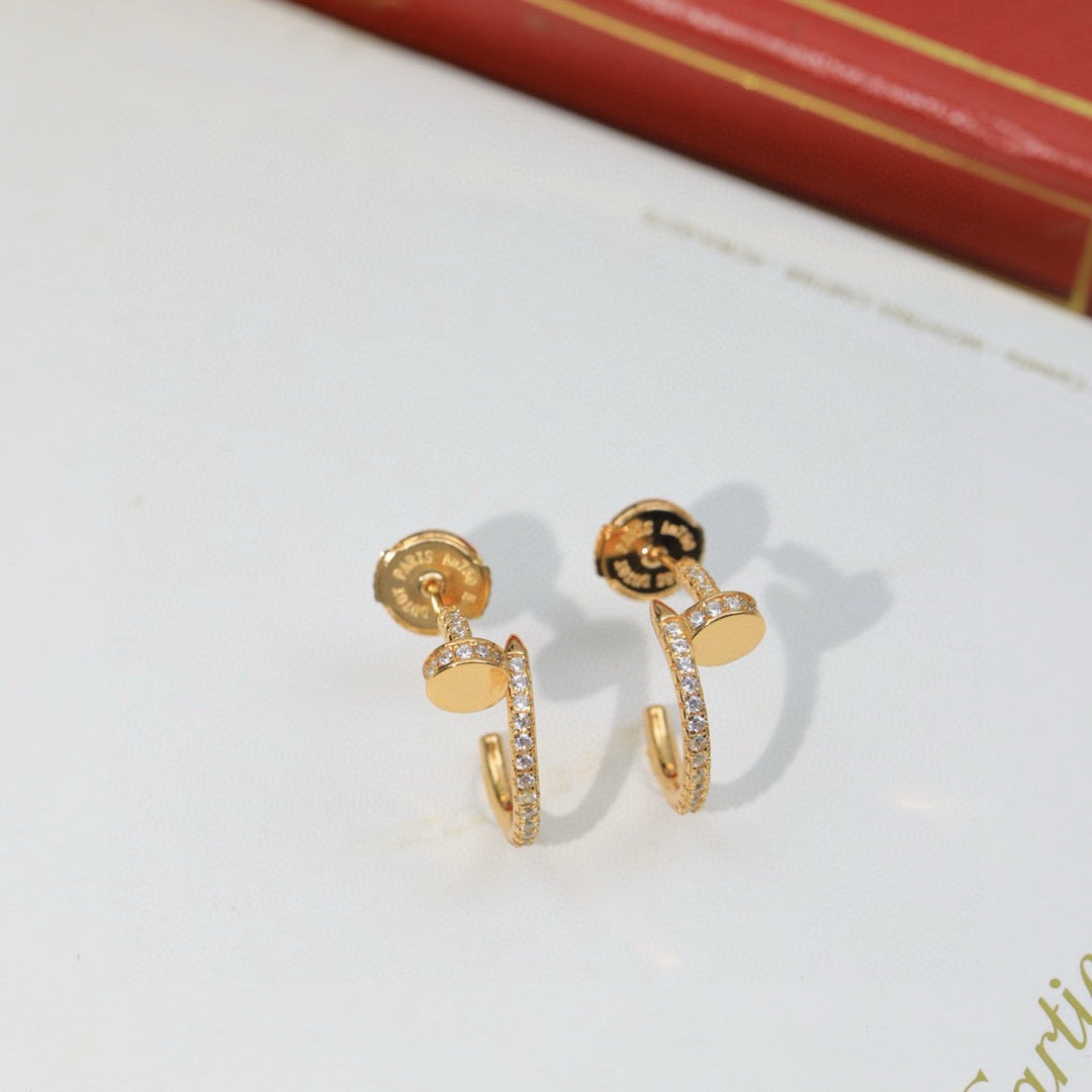 [Renovia Jewelry]JUSTE FULL DIAMOND DOUBLE EARRINGS