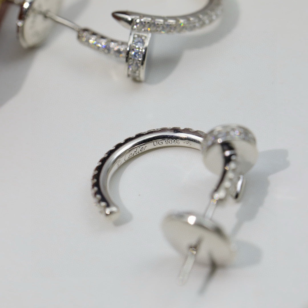 [Renovia Jewelry]JUSTE FULL DIAMOND DOUBLE EARRINGS
