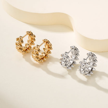 [Renovia Jewelry]CLASH MINI HOOP EARRINGS