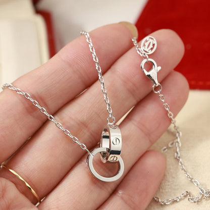 [Renovia Jewelry]LOVE DOUBLE RING NECKLACE