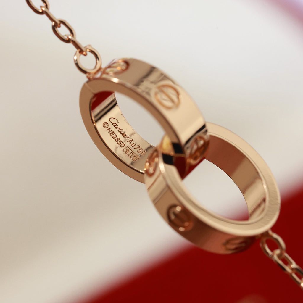 [Renovia Jewelry]LOVE DOUBLE RING NECKLACE