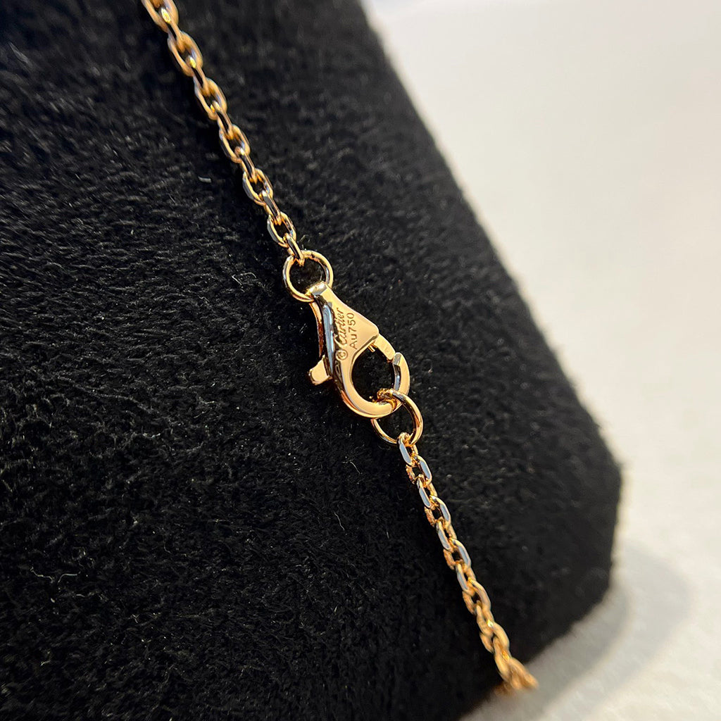 [Renovia Jewelry]LOVE DOUBLE RING HALF DIAMOND NECKLACE