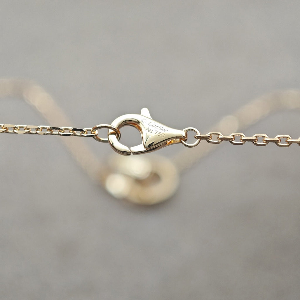 [Renovia Jewelry]LOVE DOUBLE RING HALF DIAMOND NECKLACE