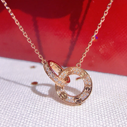 [Renovia Jewelry]LOVE  FULL DIAMOND PENDANT NECKLACE
