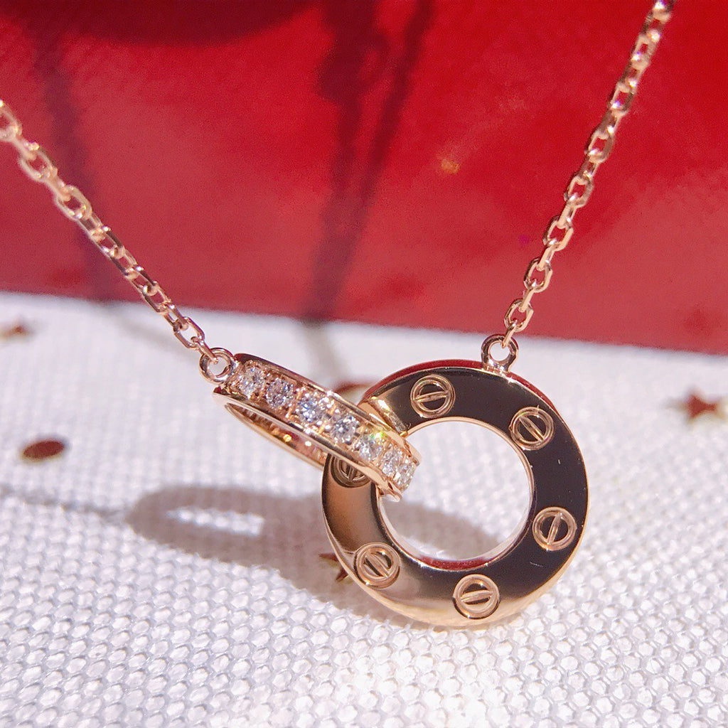 [Renovia Jewelry]LOVE  FULL DIAMOND PENDANT NECKLACE