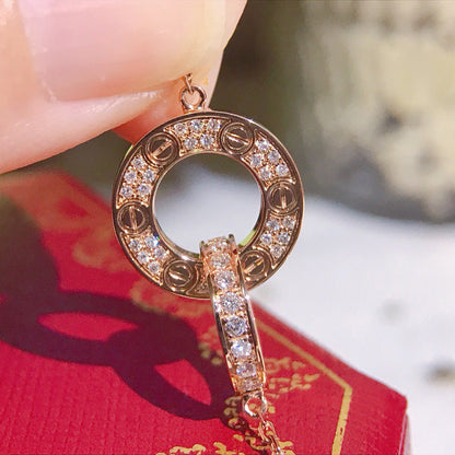 [Renovia Jewelry]LOVE  FULL DIAMOND PENDANT NECKLACE