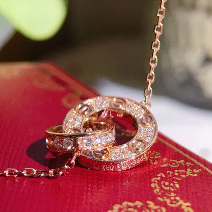 [Renovia Jewelry]LOVE  FULL DIAMOND PENDANT NECKLACE