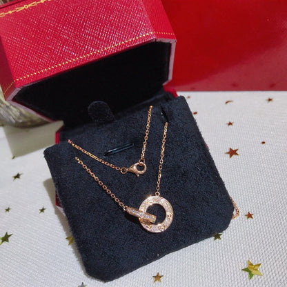 [Renovia Jewelry]LOVE  FULL DIAMOND PENDANT NECKLACE