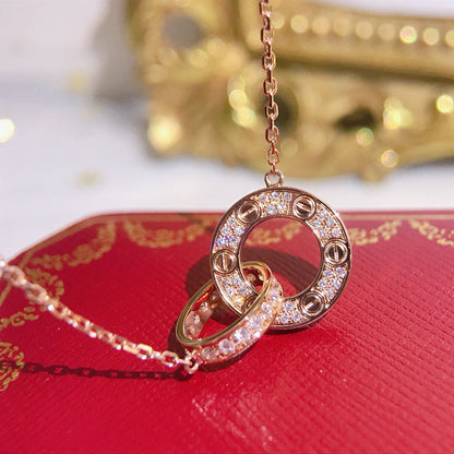 [Renovia Jewelry]LOVE  FULL DIAMOND PENDANT NECKLACE