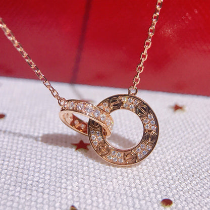 [Renovia Jewelry]LOVE  FULL DIAMOND PENDANT NECKLACE