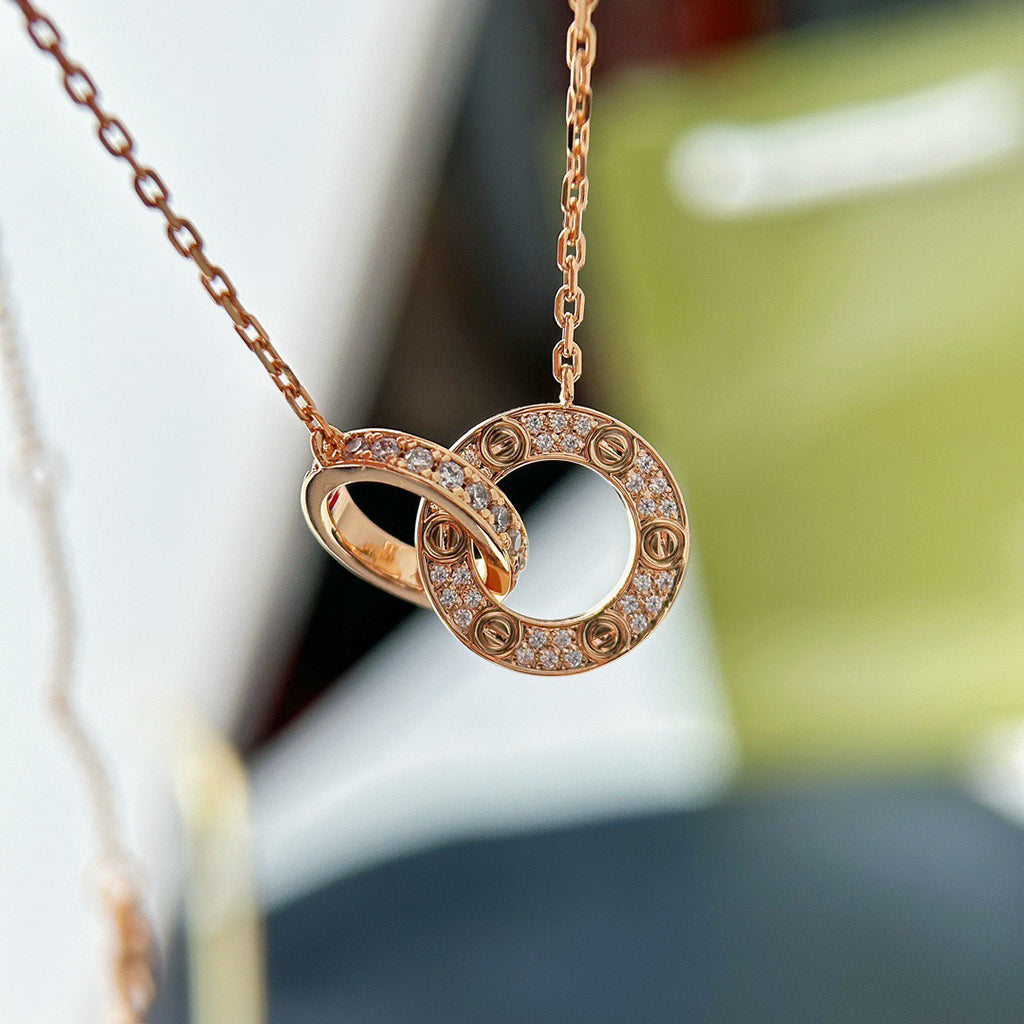 [Renovia Jewelry]LOVE  FULL DIAMOND PENDANT NECKLACE