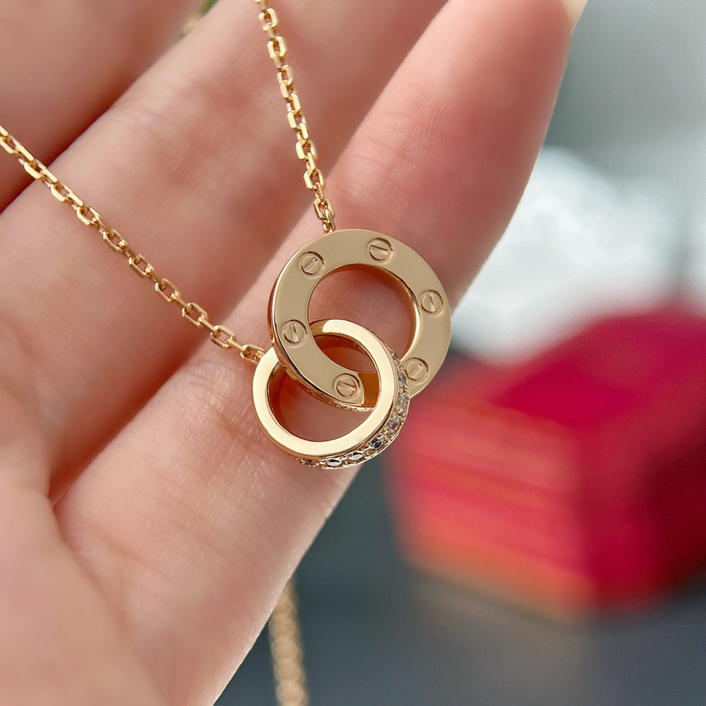[Renovia Jewelry]LOVE  FULL DIAMOND PENDANT NECKLACE