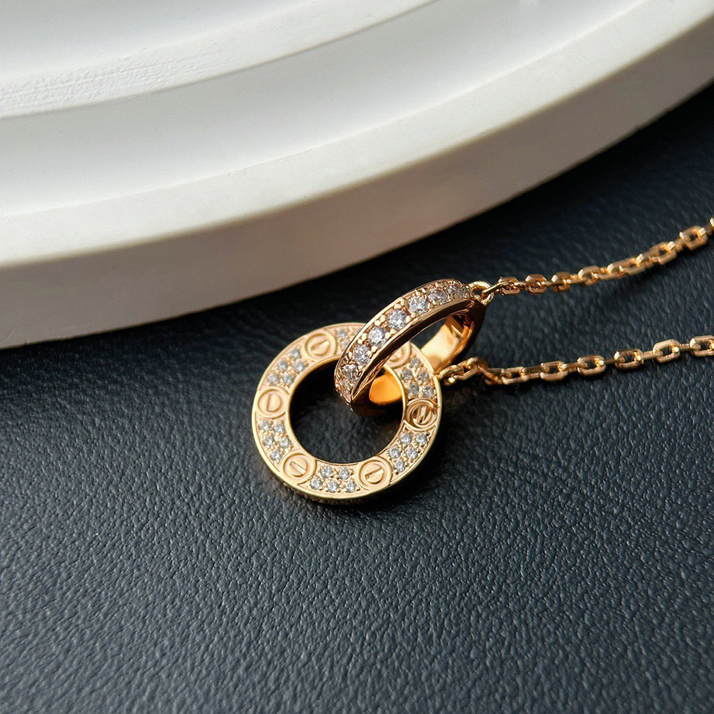 [Renovia Jewelry]LOVE  FULL DIAMOND PENDANT NECKLACE