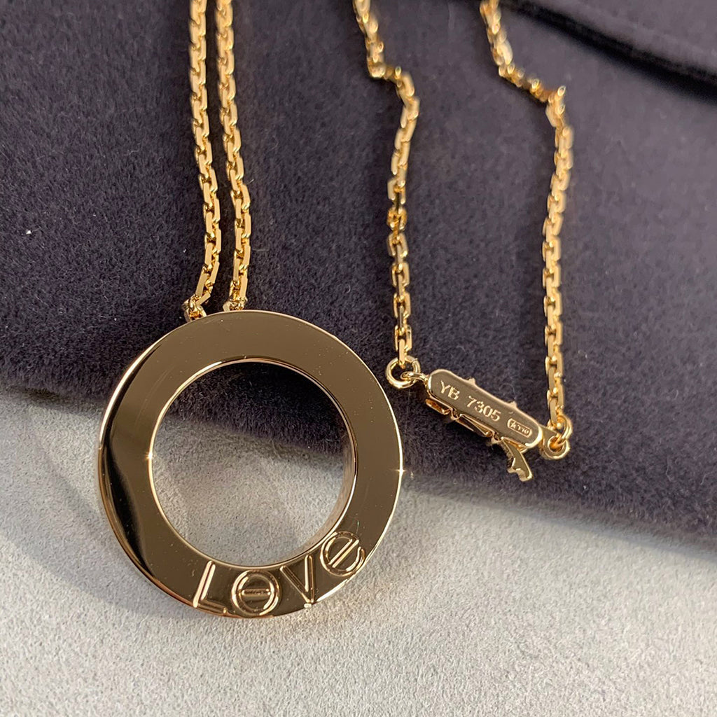 [Renovia Jewelry]LOVE NECKLACE 16MM 3 DIAMONDS