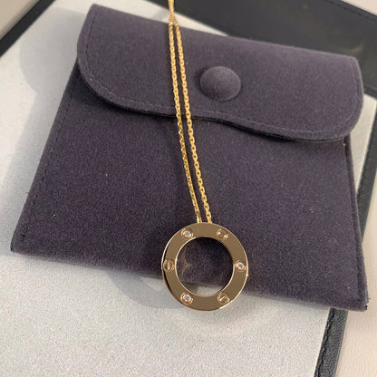 [Renovia Jewelry]LOVE NECKLACE 16MM 3 DIAMONDS