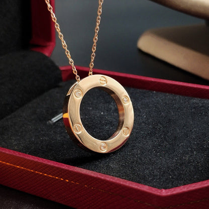 [Renovia Jewelry]LOVE NECKLACE 16MM 3 DIAMONDS