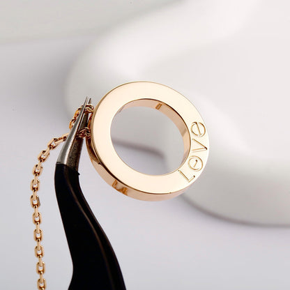 [Renovia Jewelry]LOVE NECKLACE 16MM  FULL DIAMOND