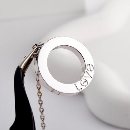 [Renovia Jewelry]LOVE NECKLACE 16MM  FULL DIAMOND