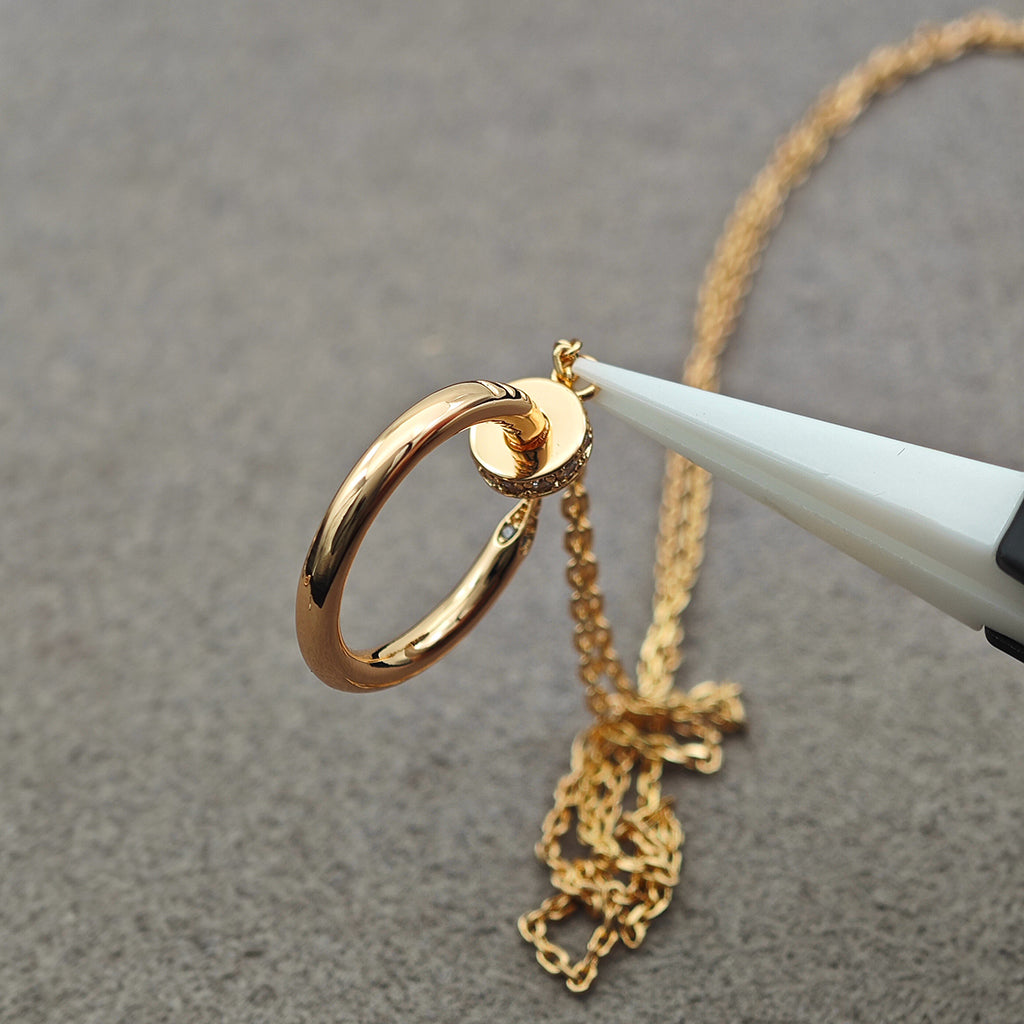 [Renovia Jewelry]JUSTE NECKLACE HALF DIAMOND