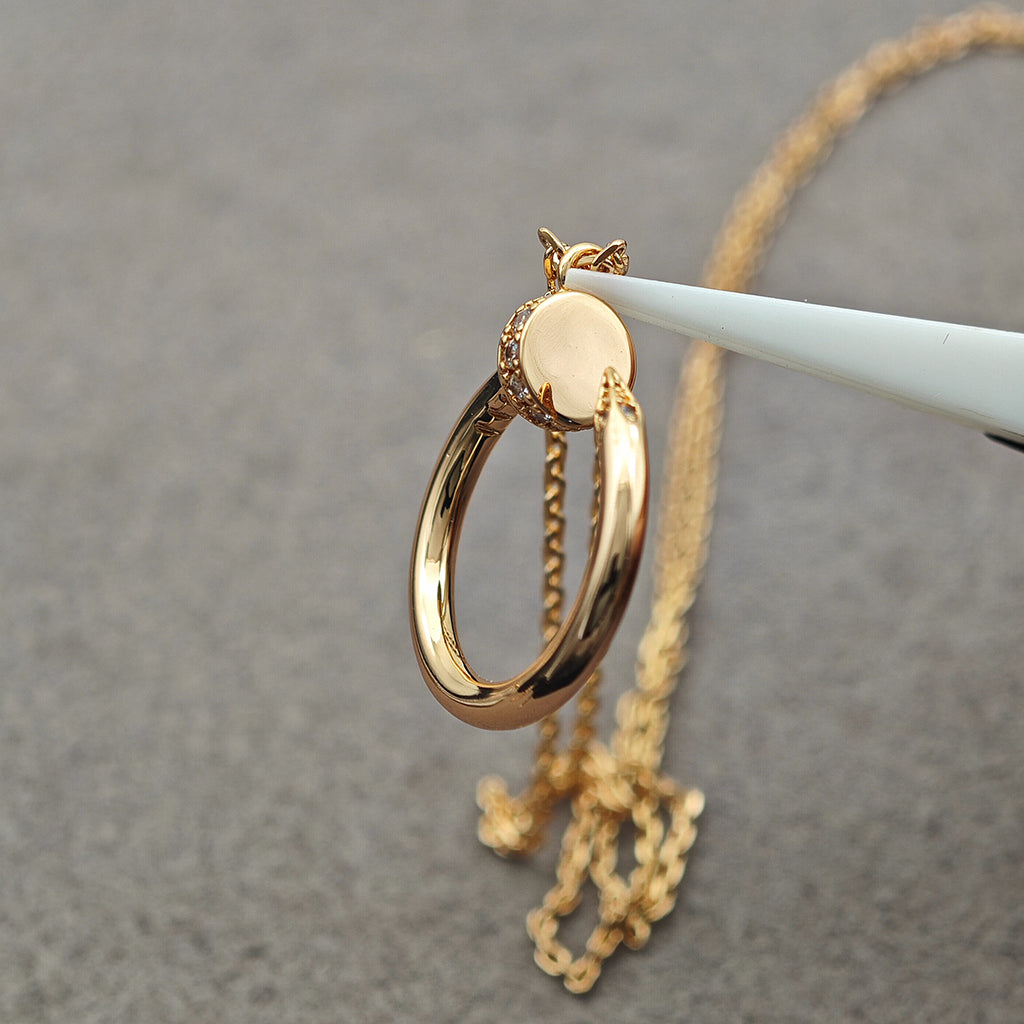 [Renovia Jewelry]JUSTE NECKLACE HALF DIAMOND