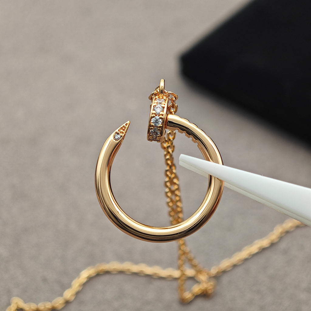 [Renovia Jewelry]JUSTE NECKLACE HALF DIAMOND