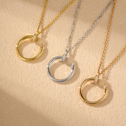 [Renovia Jewelry]JUSTE NECKLACE HALF DIAMOND