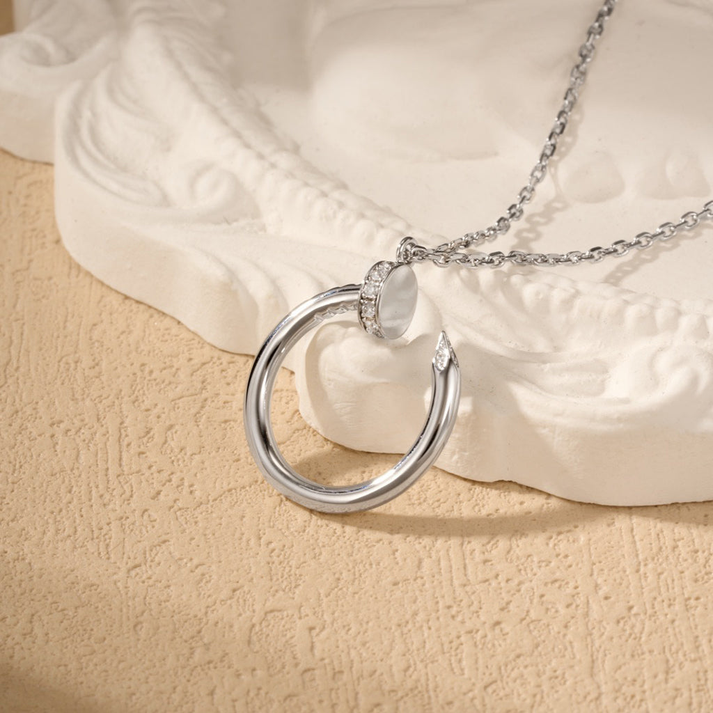 [Renovia Jewelry]JUSTE NECKLACE HALF DIAMOND