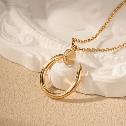[Renovia Jewelry]JUSTE NECKLACE HALF DIAMOND